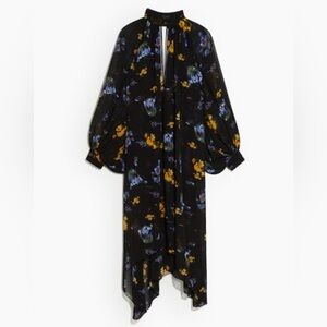 H&M Studio Collection Floral Chiffon Dress